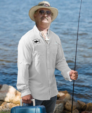 Embroidered Boating/Fishing Shirt - Classy White - Pete's Dress Shirt!